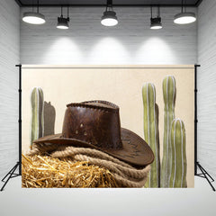 Layoris Cactus Hat Western Cowboy Style Photo Backdrop