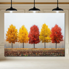 Layoris Red And Yellow Maple Trees Autumn Photo Backdrop