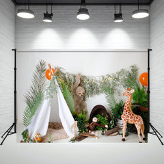 Layoris Tent Animal Fairy Tale Birthday Mini Session Backdrop
