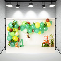 Layoris Green Balloon Animal Fairy Tale Mini Session Backdrop