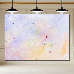 Layoris Dreamy Watercolor Star Photography Backdrop