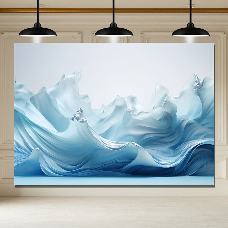 Layoris Blue Gradient Wave Photography Backdrop