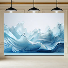 Layoris Blue Gradient Wave Photography Backdrop