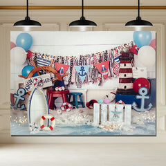 Layoris Navy Themed Mini Session Backdrop For Boy