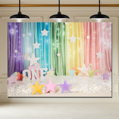 Layoris Rainbow Curtain Star 1St Mini Session Backdrop