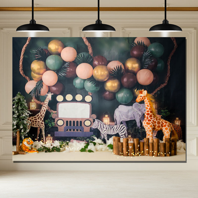 Layoris Animal Forest Themed Mini Session Backdrop
