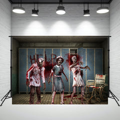 Layoris Morgue Zombie Spooky Halloween Backdrop