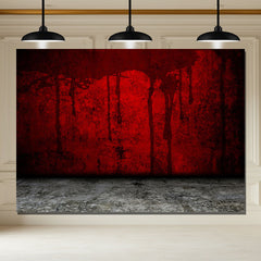 Layoris Scary Red Flowing Down The Wall Halloween Backdrop