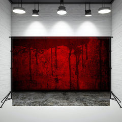 Layoris Scary Red Flowing Down The Wall Halloween Backdrop