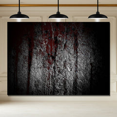 Layoris Scary Red And Gray Wall Halloween Backdrop