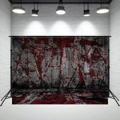 Layoris Weird Gray With Red Paint Wall Backdrop