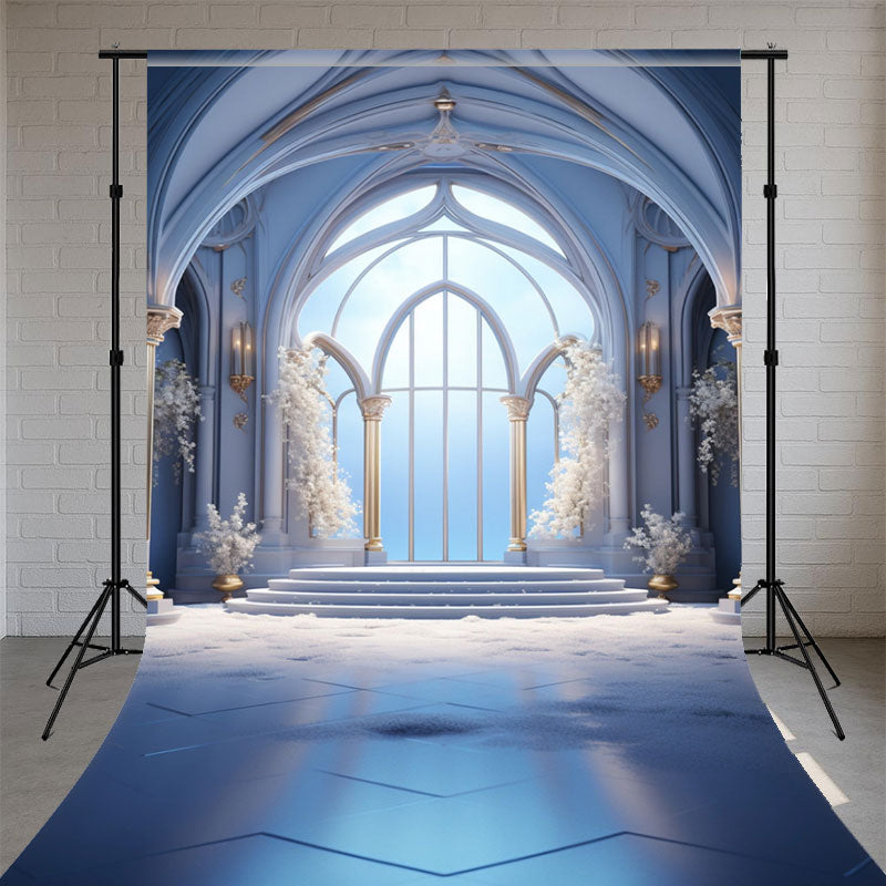 Arched Windows Palace Architecture Sweep Backdrop - Layoris