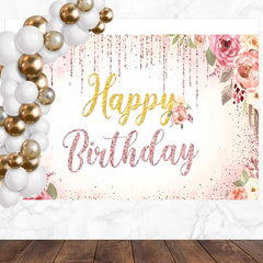 Layoris Happy Birthday Backdrop Decorations For Women