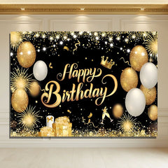 Layoris Dazzling Golden Balloon Birthday Backdrop For Ladies