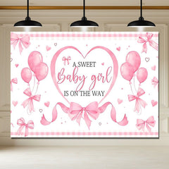 Layoris Pink Bow Baby Shower Banner Or Coquette Theme Party