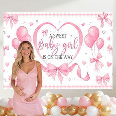 Layoris Pink Bow Baby Shower Banner Or Coquette Theme Party