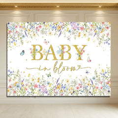 Layoris Baby In Bloom Backdrop Wildflower Baby Shower Banner