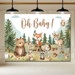 Layoris Woodland Baby Shower Decorations Backdrop