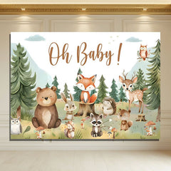 Layoris Woodland Baby Shower Decorations Backdrop