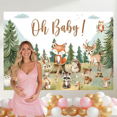 Layoris Woodland Baby Shower Decorations Backdrop