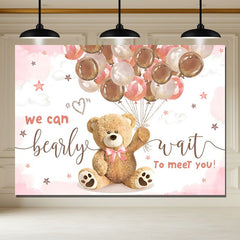 Layoris We Can Bearly Wait Bear Baby Shower Backdrop
