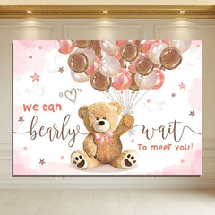 Layoris We Can Bearly Wait Bear Baby Shower Backdrop