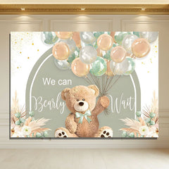 Layoris We Can Bearly Wait Balloons Baby Shower Backdrop