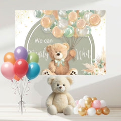 Layoris We Can Bearly Wait Balloons Baby Shower Backdrop