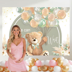 Layoris We Can Bearly Wait Balloons Baby Shower Backdrop