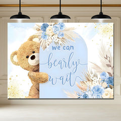 Layoris Boys Bear Baby Shower We Can Bearly Wait Backdrop
