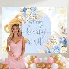 Layoris Boys Bear Baby Shower We Can Bearly Wait Backdrop
