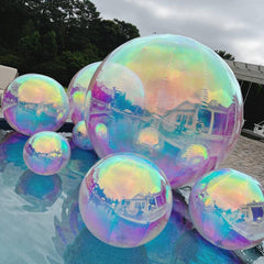 Rainbow Mirror Ball Inflatable Event Decor Balloon