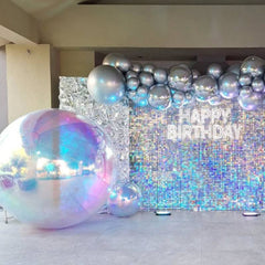 Rainbow Mirror Ball Inflatable Event Decor Balloon