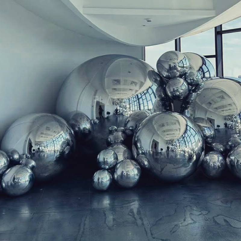 Silver Mirror Ball Inflatable Reflective Ball