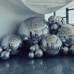 Silver Mirror Ball Inflatable Reflective Ball