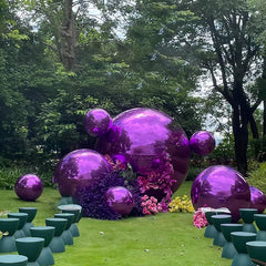 Purple Mirror Ball Sphere Reflective Decorative Ball