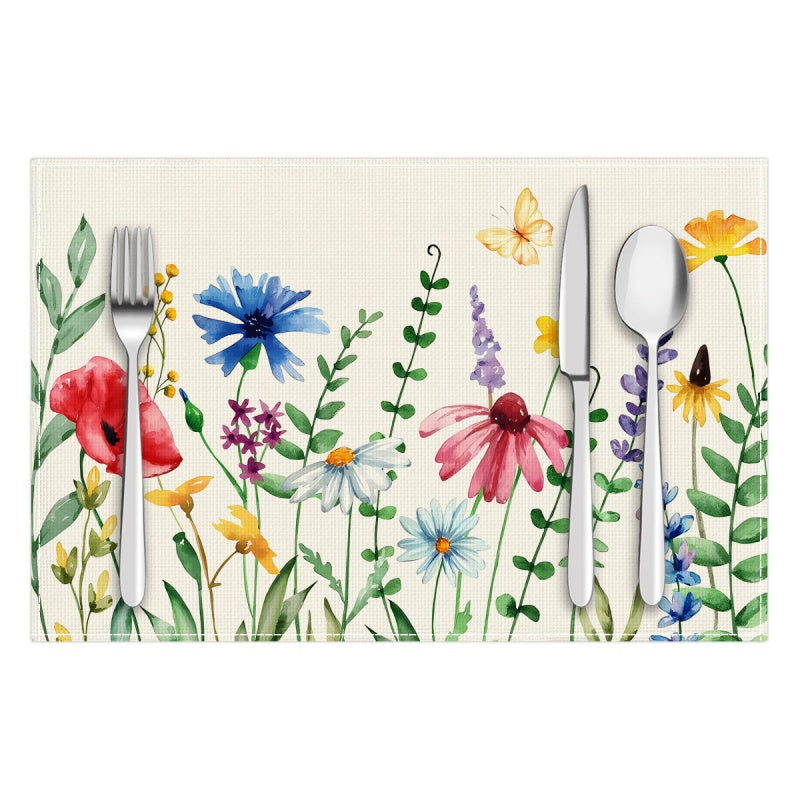 Layoris Tischset mit Aquarell-Gänseblümchen-Duft