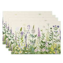 Layoris Tischset mit frischem Blumenmuster im Frühlingsstil