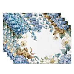 Layoris Blue Brown Floral Placemat Set