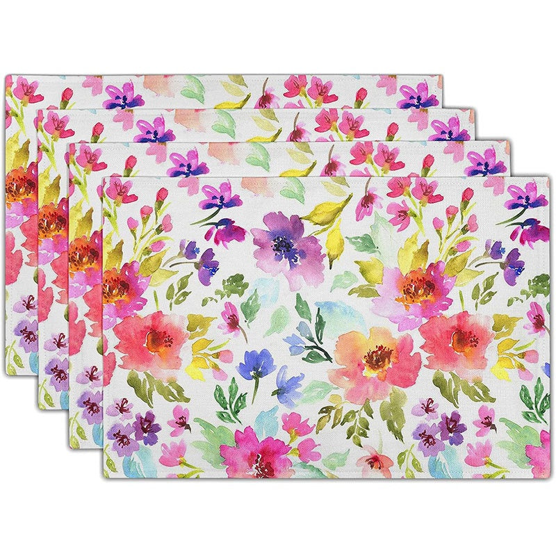 Layoris Tischset mit farbenfrohen Blumen