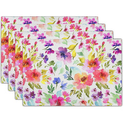 Layoris Tischset mit farbenfrohen Blumen