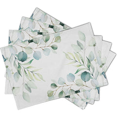 Layoris Watercolor Green Leaves Placemat Set