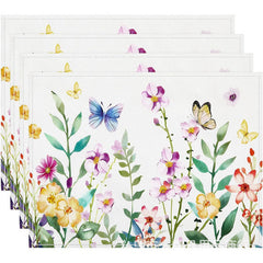 Layoris Spring Garden Butterflies Placemat Set