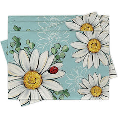 Layoris White Flower Ladybug Placemat Set
