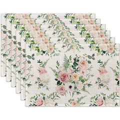 Layoris Romantic Pink Roses Placemat Set