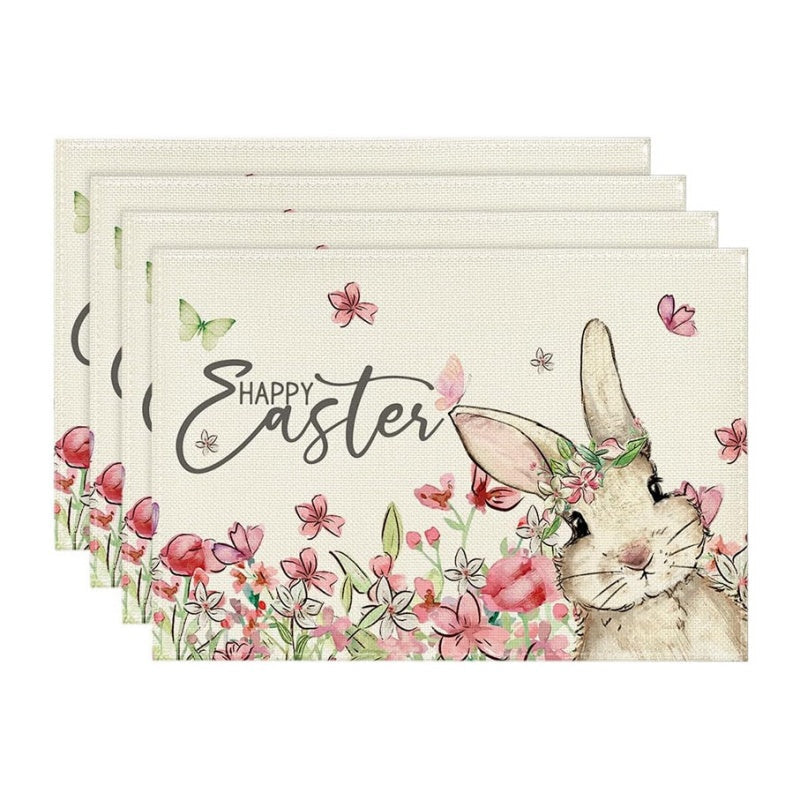 Layoris Happy Easter Wreath Bunny Placemat Set