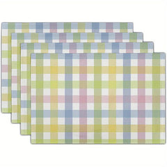 Layoris Quadratisches Tischset mit buntem Karomuster