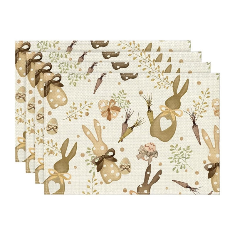 Layoris Rabbit Carrot Easter Egg Placemat Set