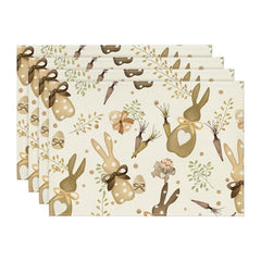 Layoris Rabbit Carrot Easter Egg Placemat Set