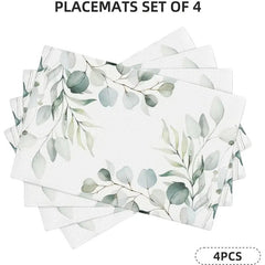 Layoris Eucalyptus Leaf Print Placemat Set